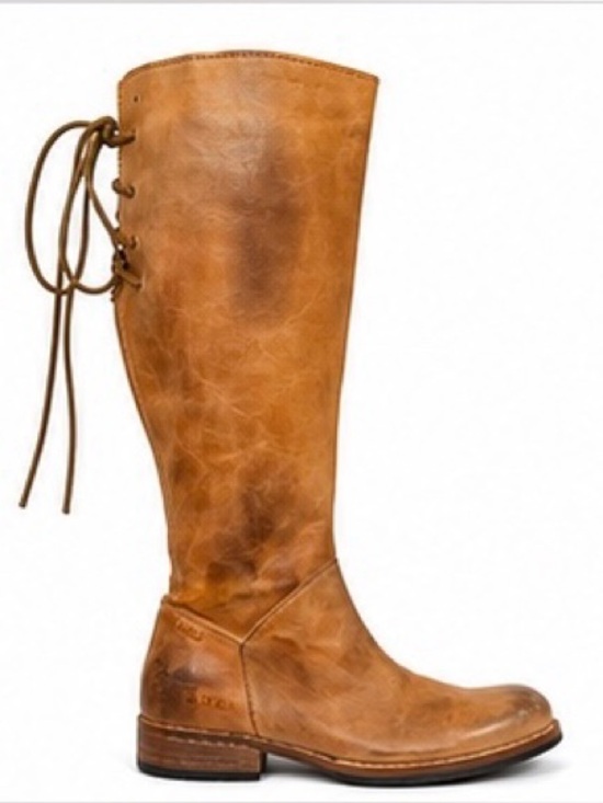 BED|STU Shoes - Bed|Stü Manchester Cobbler Series Tall Leather Lace Back Boots Cognac Boho, 7.5
